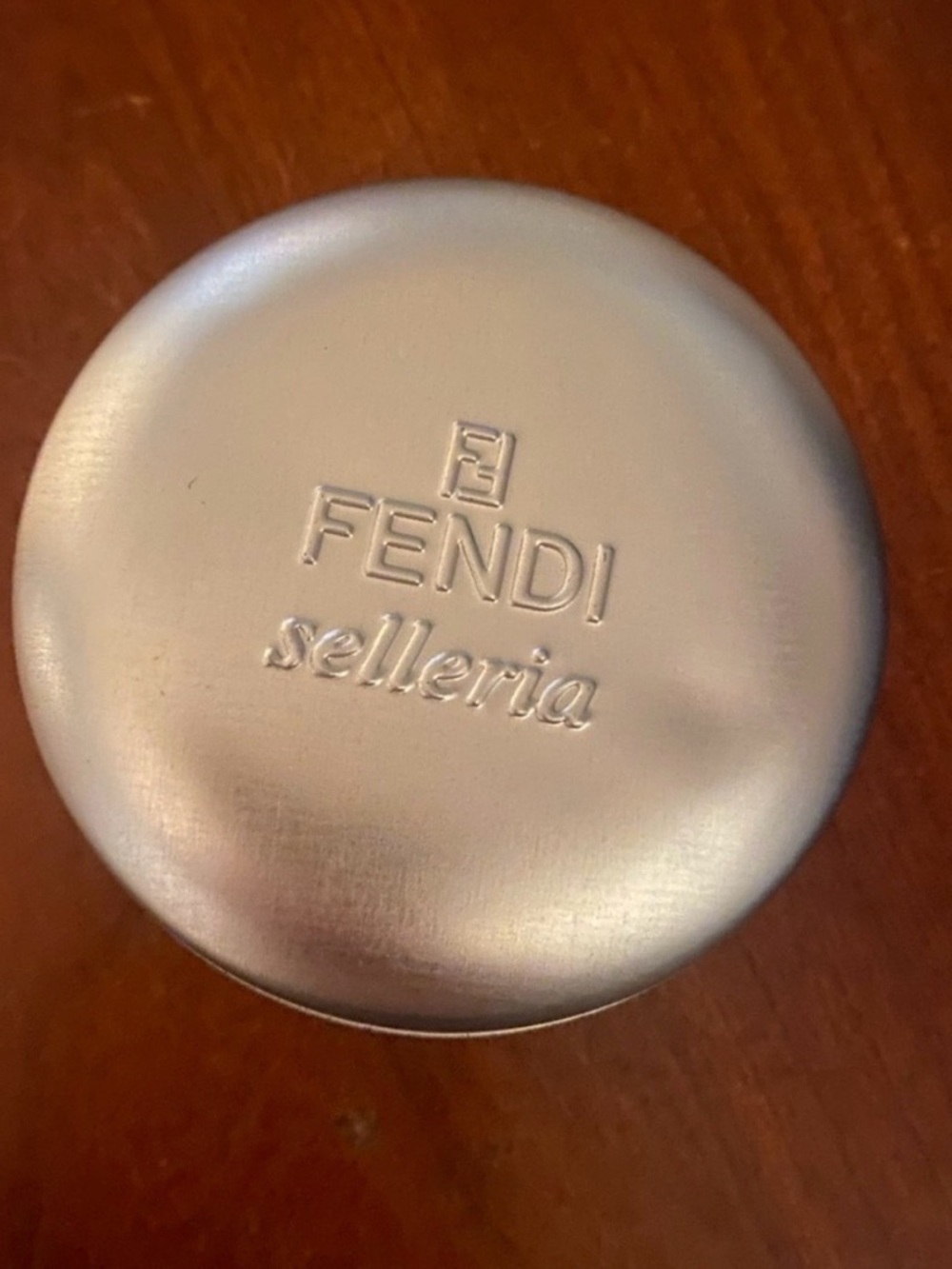 Fendi Selleria Black Metallic Logo Plaque Bracelet - Picture 2 of 5